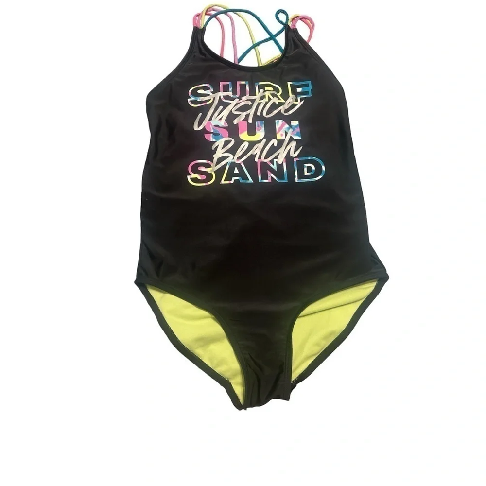 Justice one piece swimsuit. L (12/14)